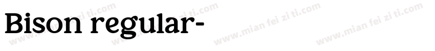 Bison regular字体转换